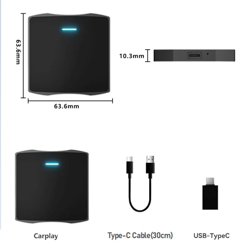 

Car Conversion Adapter For Carplay Adapter Car Wired To Wireless Convert Smart Box Interconnect Adapter