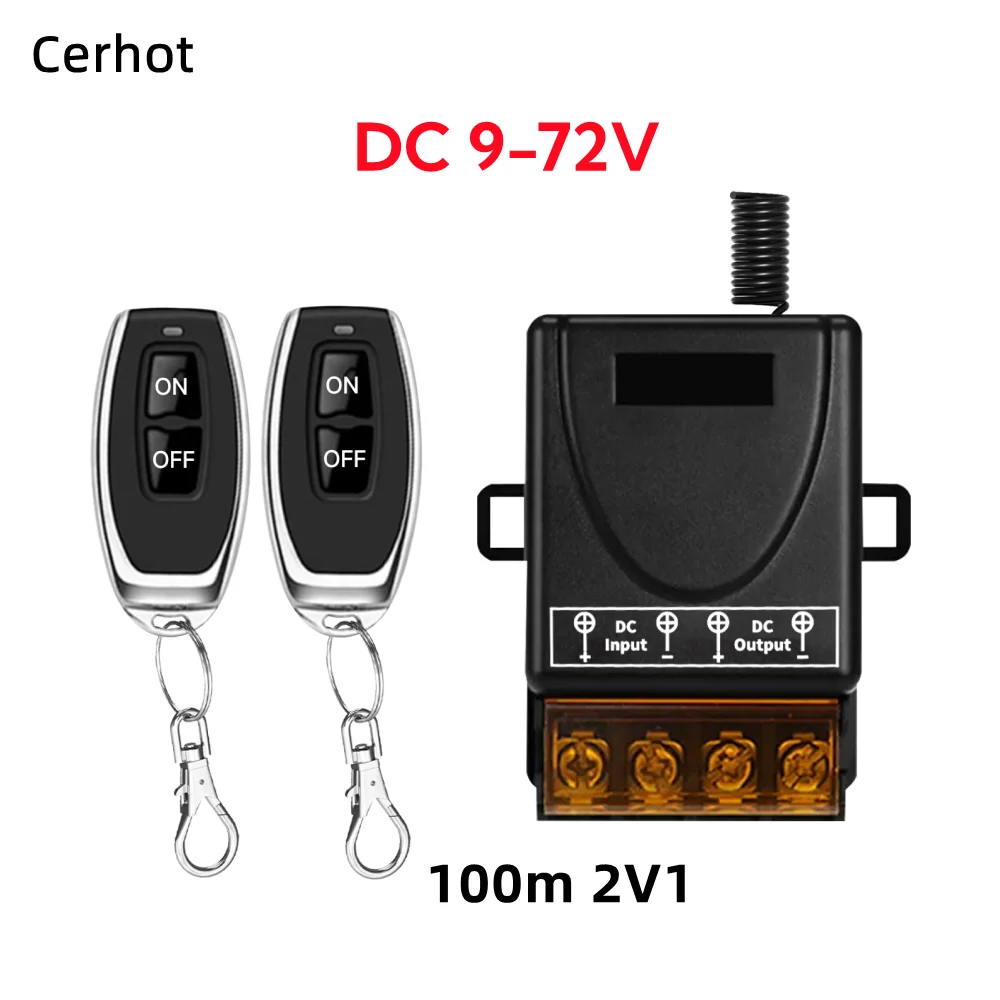 Cerhot Wireless Switch Remote Control 30A 12V 24V 48V 72V Car Motorcycle Circuit Modification Equipment Lights Switch Water Pump