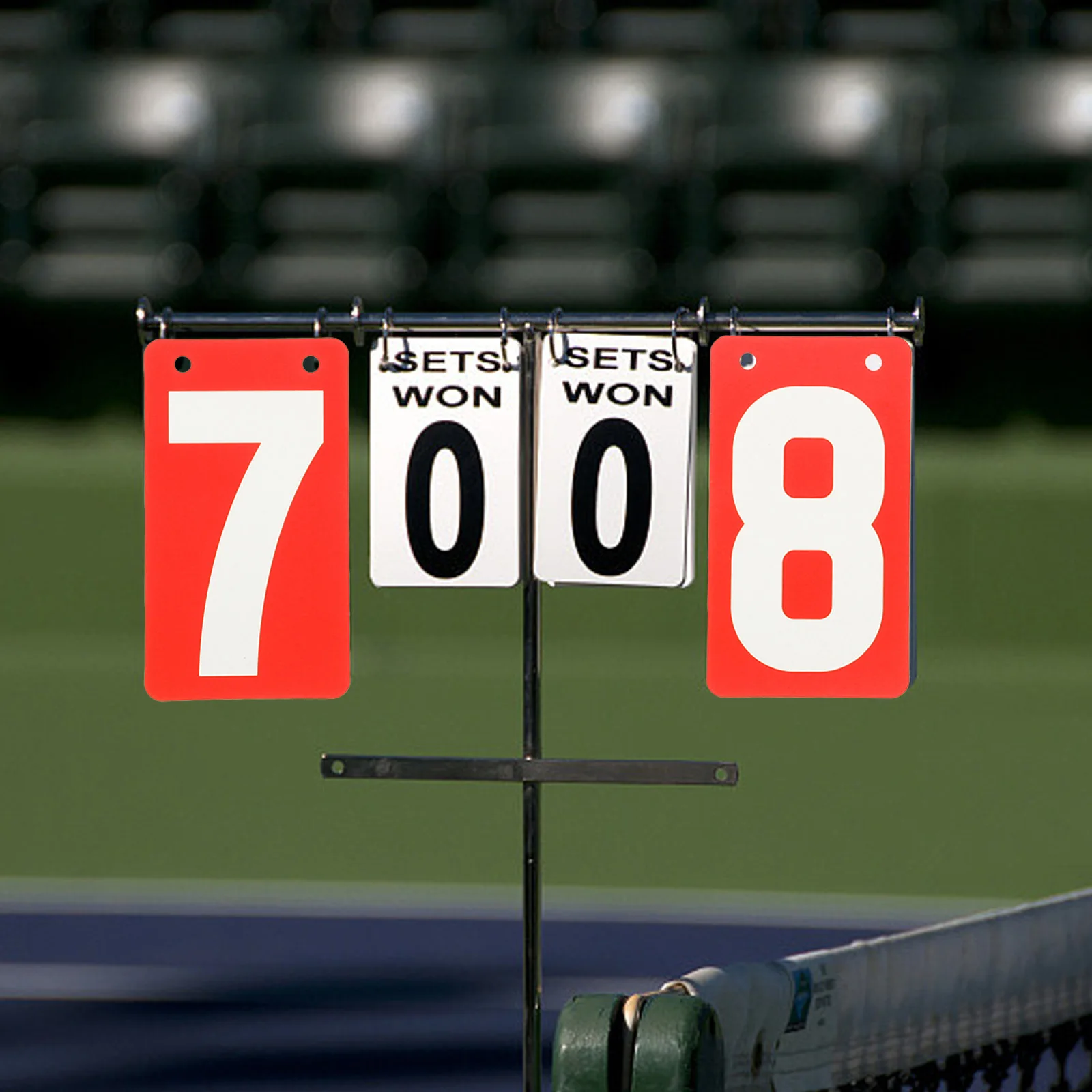 กระดานคะแนนแบบพลิกได้ 10 ชิ้น บัตรตัวเลขแบบพกพาสำหรับการแข่งขันกีฬา กระดานคะแนนสำหรับบิลเลียด เทนนิส ฟุตบอล