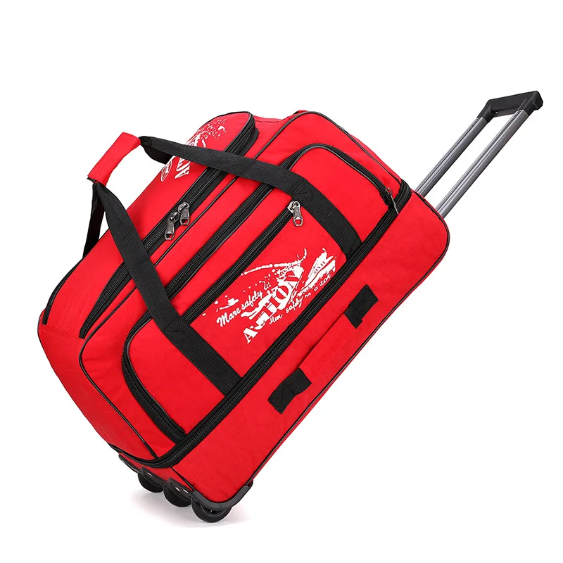 Oxford pano de viagem masculino e feminino general boarding bolsa de negócios para fora à prova dwaterproof água dobrável saco de bagagem puxar haste saco