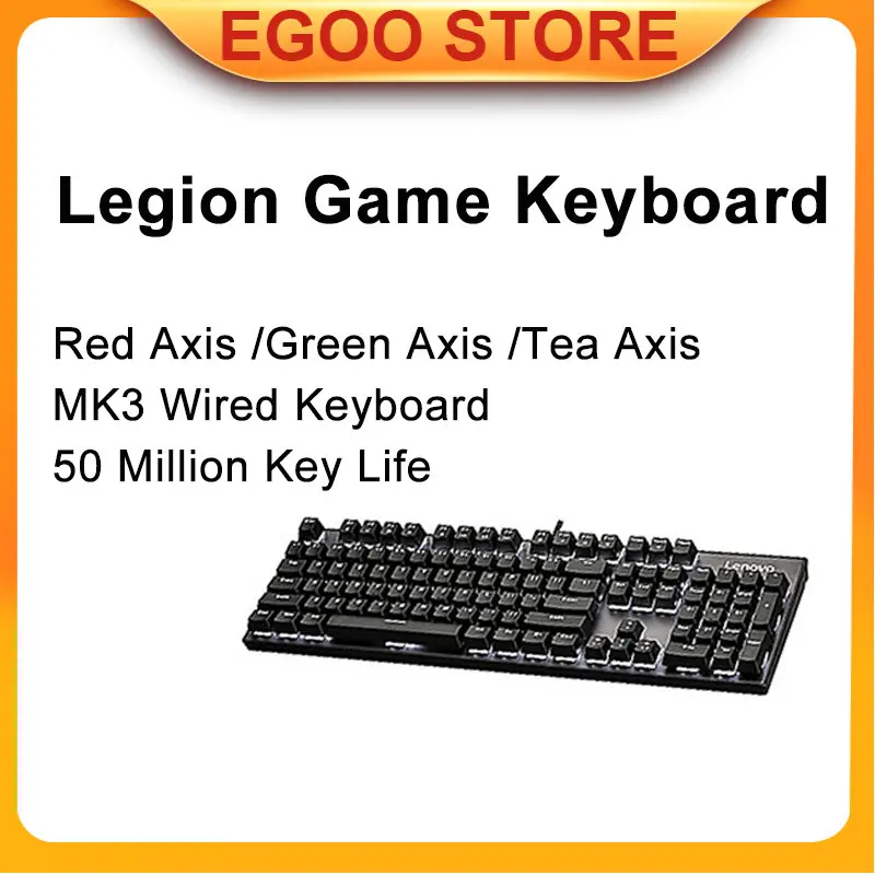 

Legion MK3 Backlit Game Mechanical Keyboard Desktop 104 Keys Notebook Wired Red Axis /Green Axis /Tea Axis 50 Million Key Life