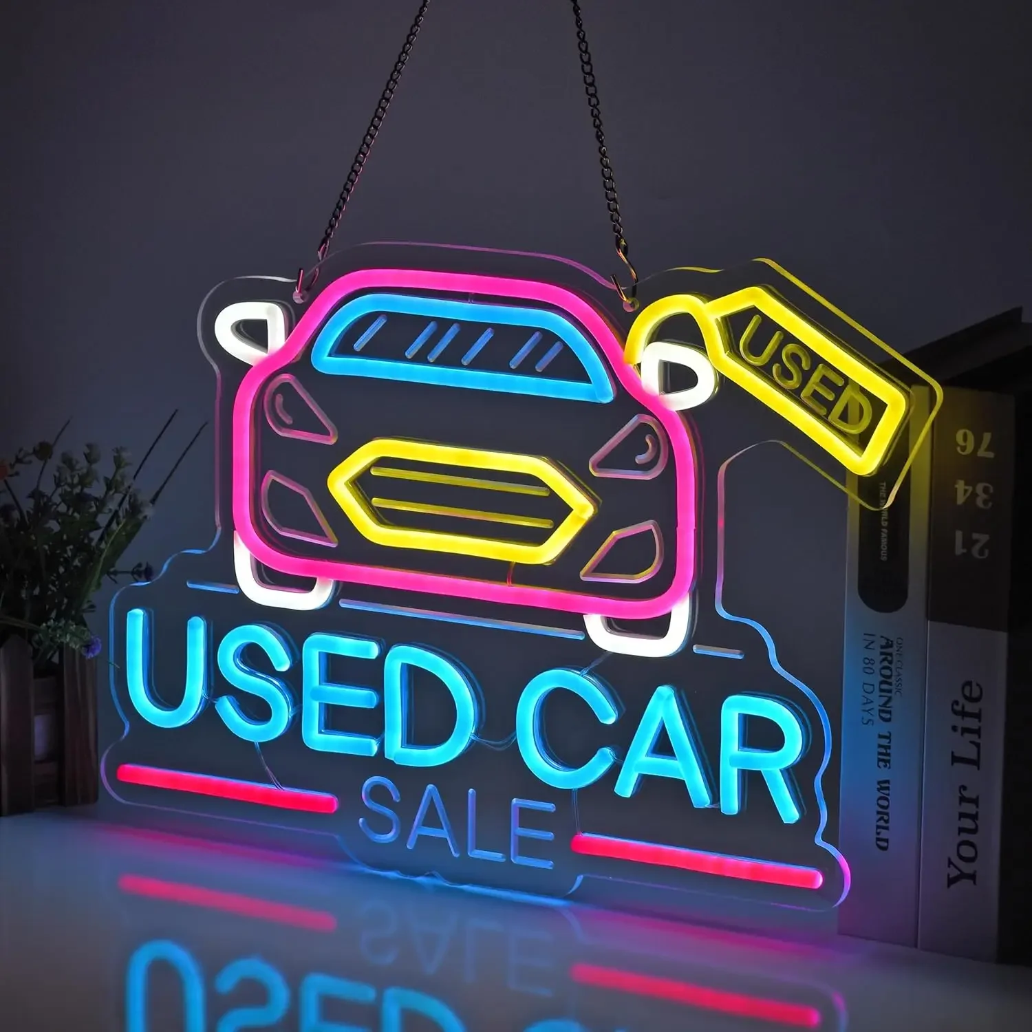 Car Sale LED Neon Sign USB Dimmable Neon Light Sign for Gameroom Bedroom Bar Livingroom Birthday Party Gift Wall Decoration