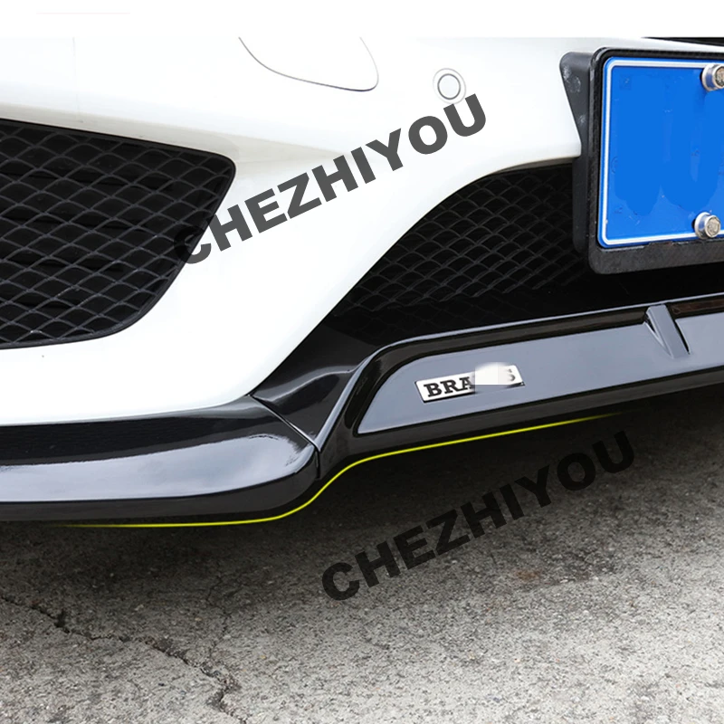 Front Bumper Lip Body Kit Spoiler Splitters for Mercedes Benz C Class W205 C205 C180 C200 2015-2021 Sport Version 2