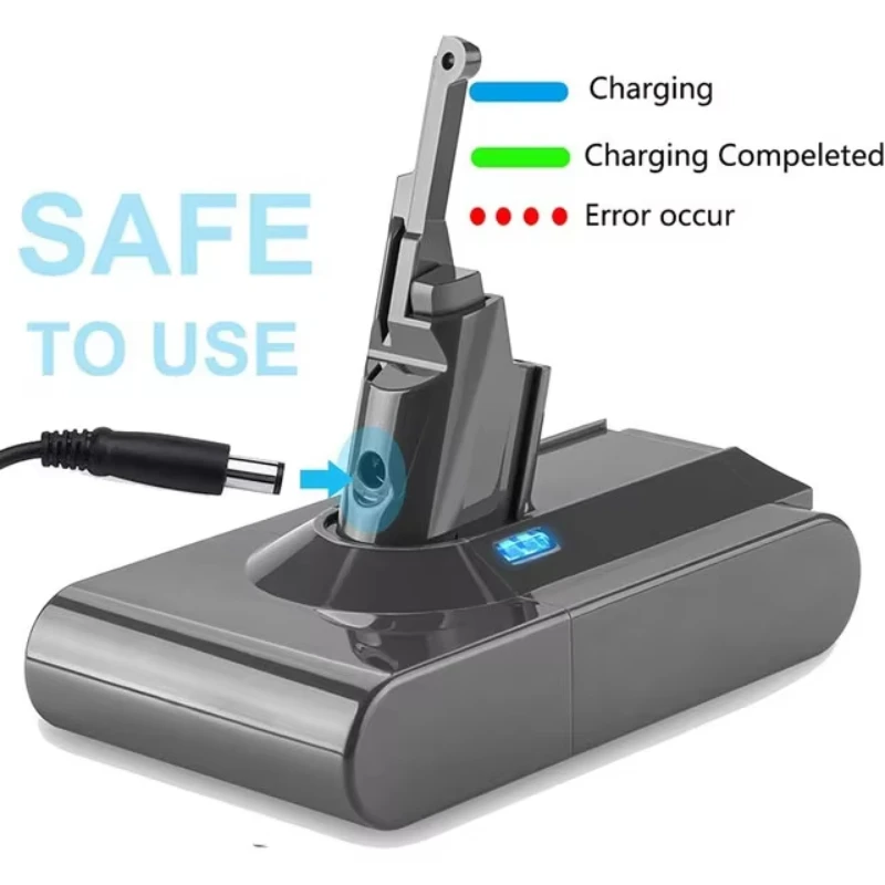 100% original dysonv8 12800mah 21.6v bateria para dyson v8 absoluto/fofo/animal li-ion aspirador de pó bateria recarregável