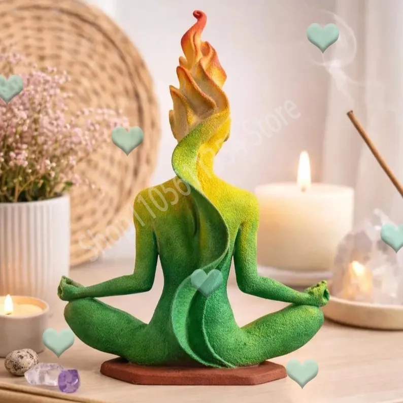 Yoga Meditation Goddess Figurine, for Home Garden Outdoor Decor Style Home Shelf Studio Meditation