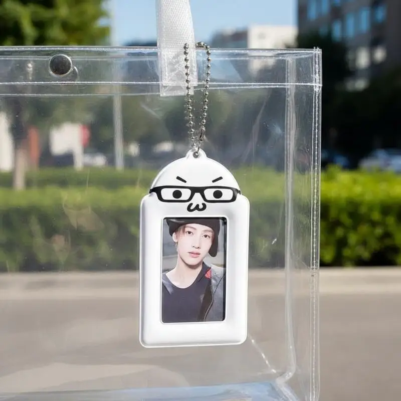 Cute Mini Kpop Photo Card Holder 1Pc Clear Idol Photocard Sleeve Album for Students Fans Card Display Collection