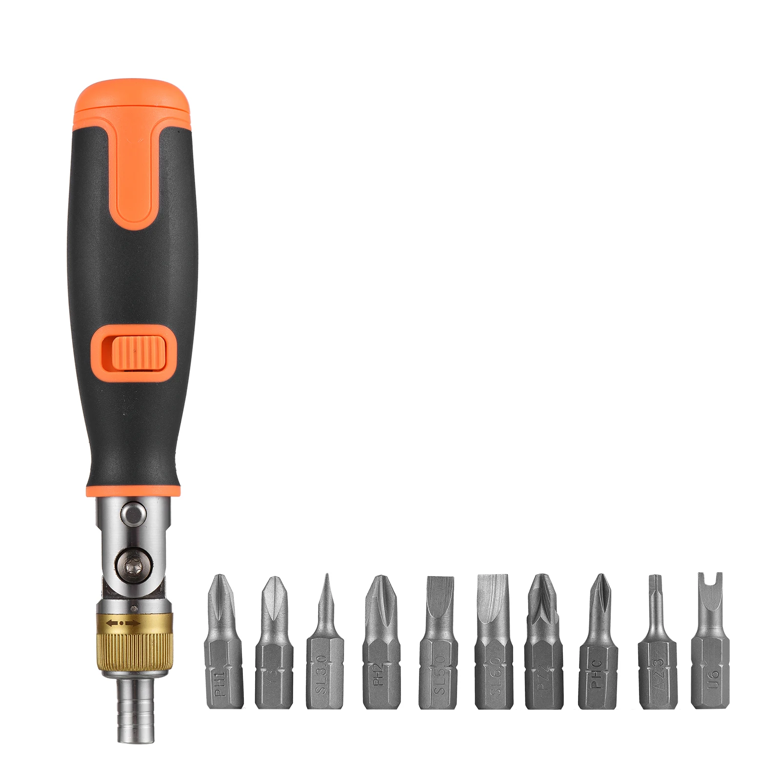 Multi-bit Screwdriver Two-way Ratchet Screwdriver 10-in-1 Multi-bit Ratchet Screw Drivers Set 6.23mm Adjustable Nut Driver Tool