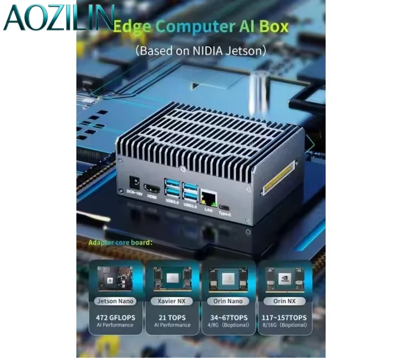 AOZILIN T801S Edge AI Development Kit 117/157 TOPS High Performance Computing Box for Industrial AI