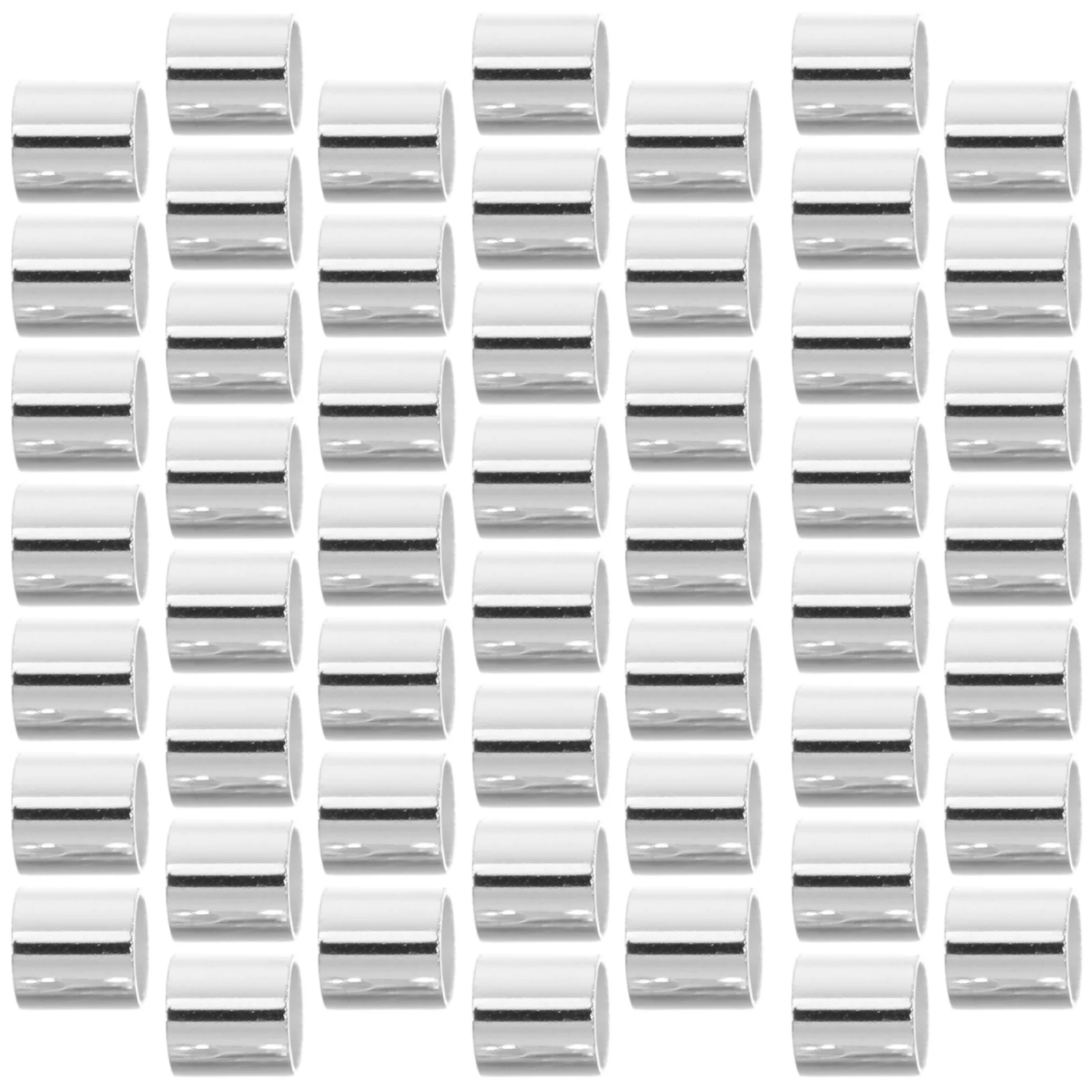 

500Pcs Crimp Tube Spacers Copper Cord End Tubes for DIY Jewelry Making Elastic Rope Crimp Beads Supplies Barrel Stopper