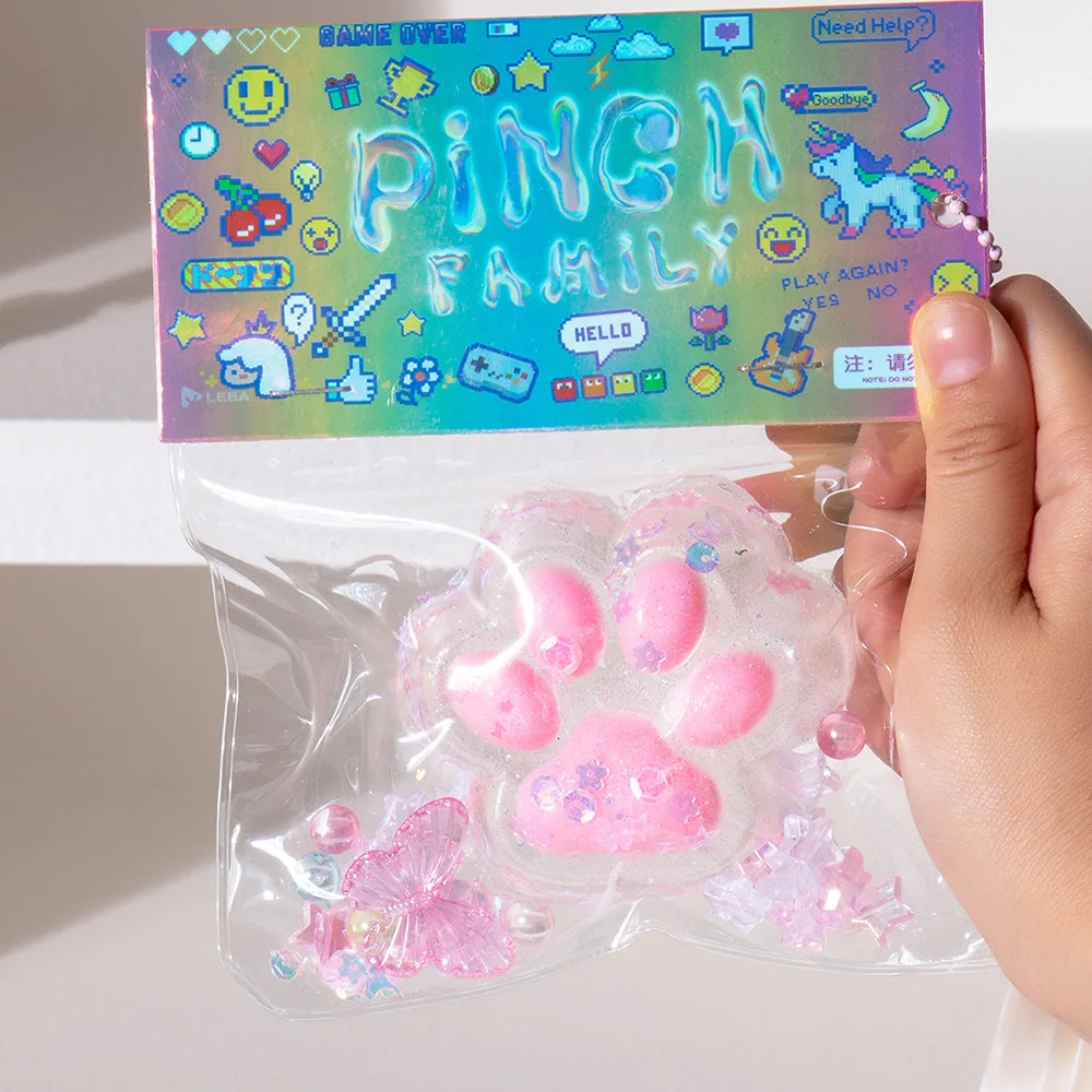 Nieuwe Fidget Speelgoed Creatieve Kleverige Tpr Squeeze Kat Paw Speelgoed Cadeau Mini Simulatie Mochi Slow Rebound Stress Relief Speelgoed Voor Kinderen Volwassen