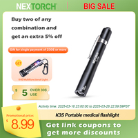 Nextorch Portable Mini Flashlight LED Medical Pen Light AAA Battery Warm Yellow Light Gift for Doctor and Nurses K3S