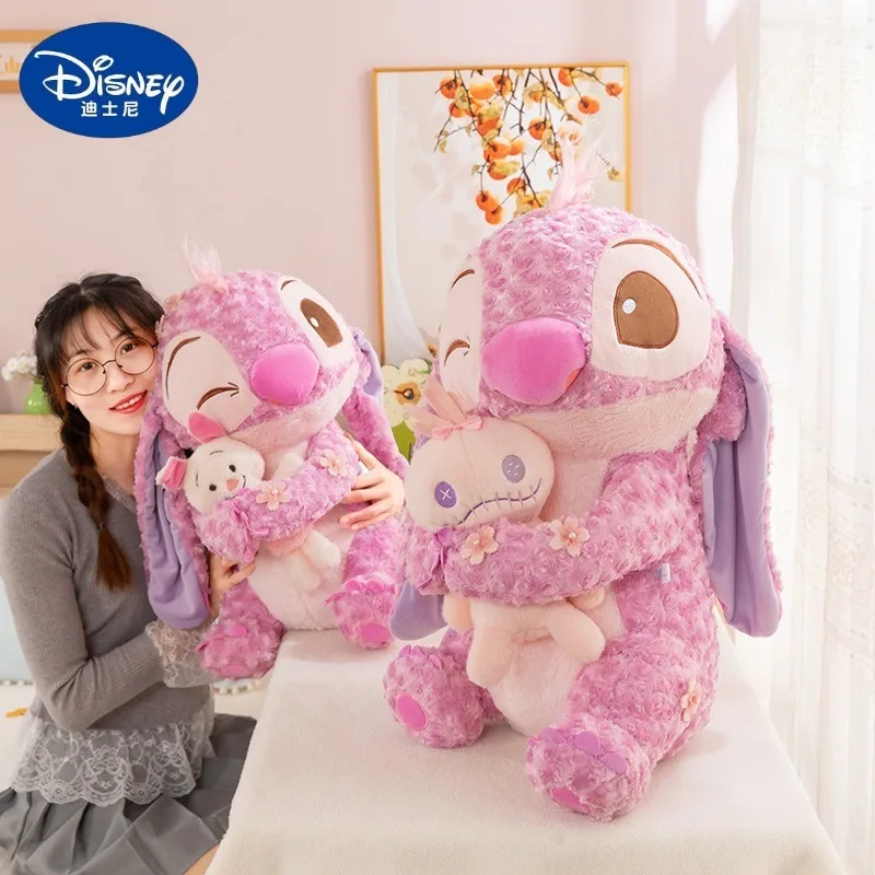 45/60/70cm Big Size Cherry Blossom Stitch Kawaii Anime Plush Stuffed Doll Disney Cartoon Plushs Children's Pillow Holiday Gifts