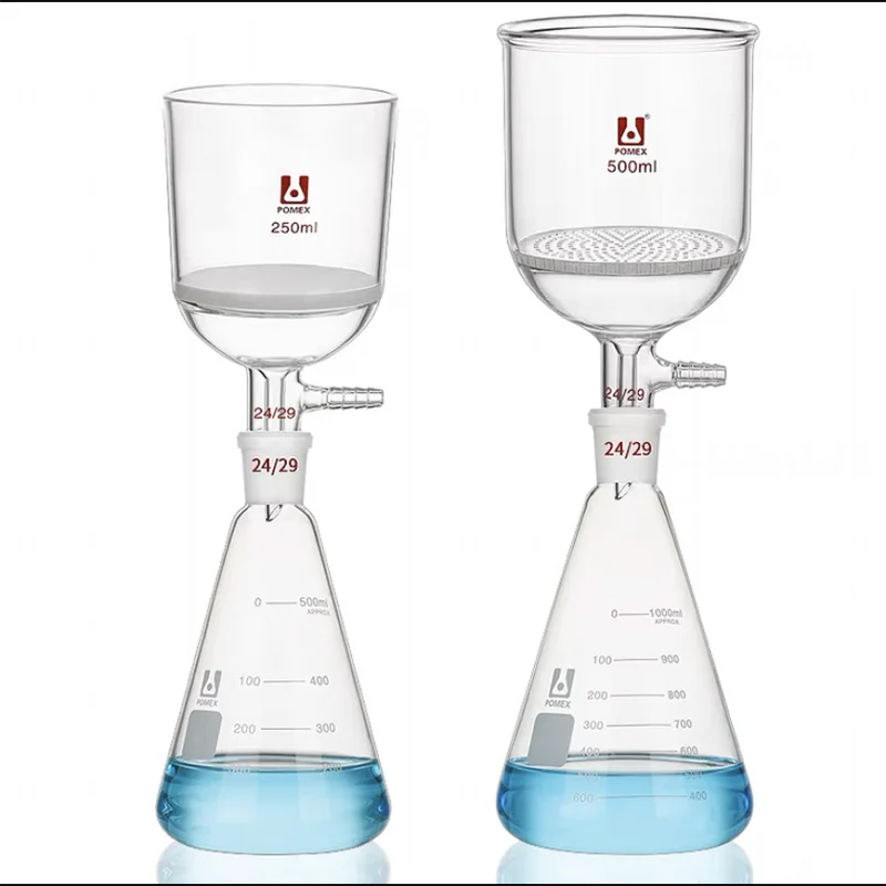 Urządzenie do filtracji próżniowej multi-well Glass Sand Core Buchner lejek z filtrem laboratoryjnym 50/100/250/500/1000/2000/3000ml