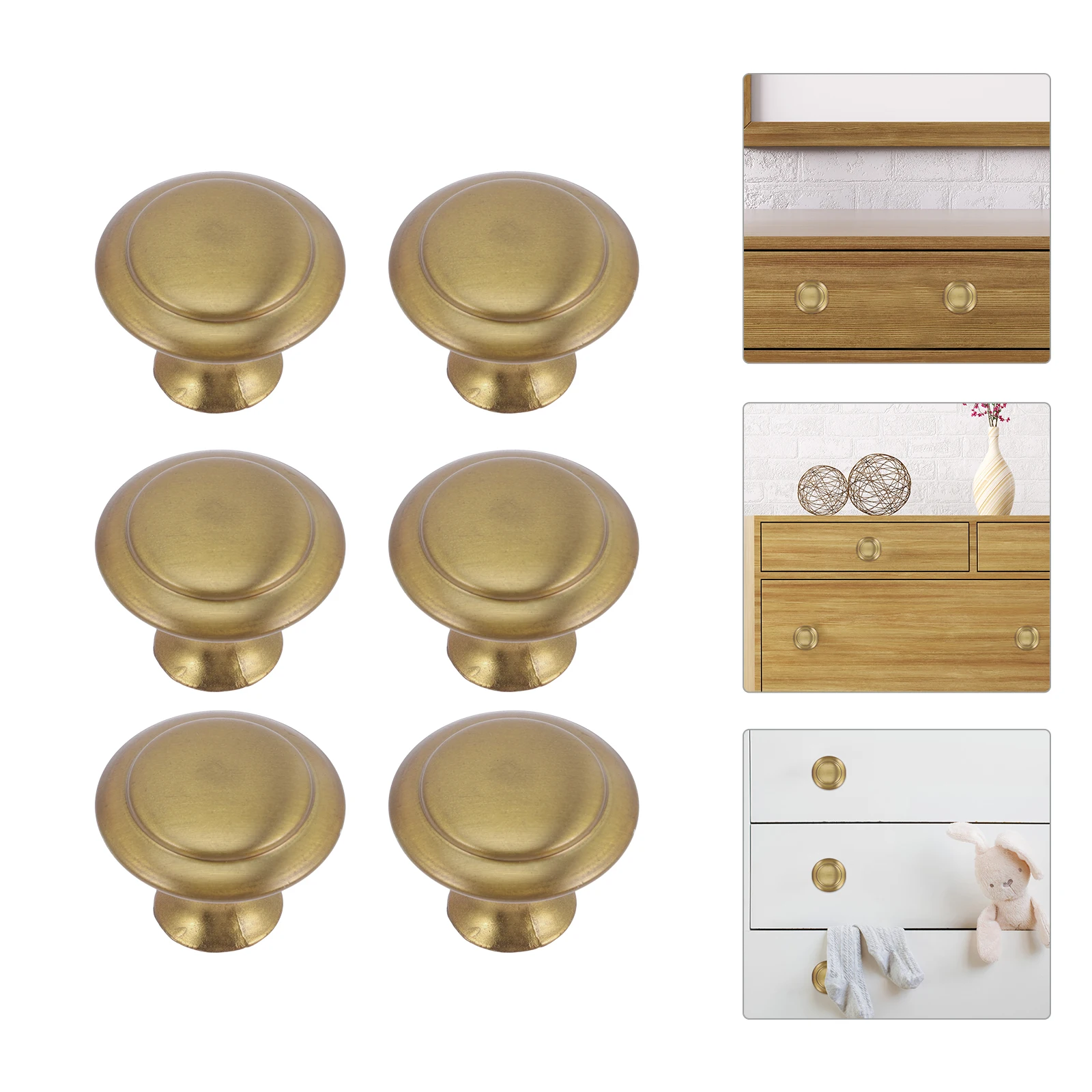 10Pcs Metal Cabinet Knobs High Grade Drawer Pull Knobs for Kitchen Cupboard Furniture Smooth Surface Safe Touch Easy