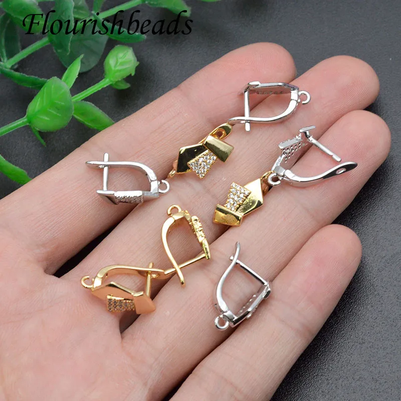 Jewelry Findings Anti Fading Nickel Free Gold Color Earring Hooks Leverback Earwire Clasp for Ear DIY Accessories 30pcs/lot