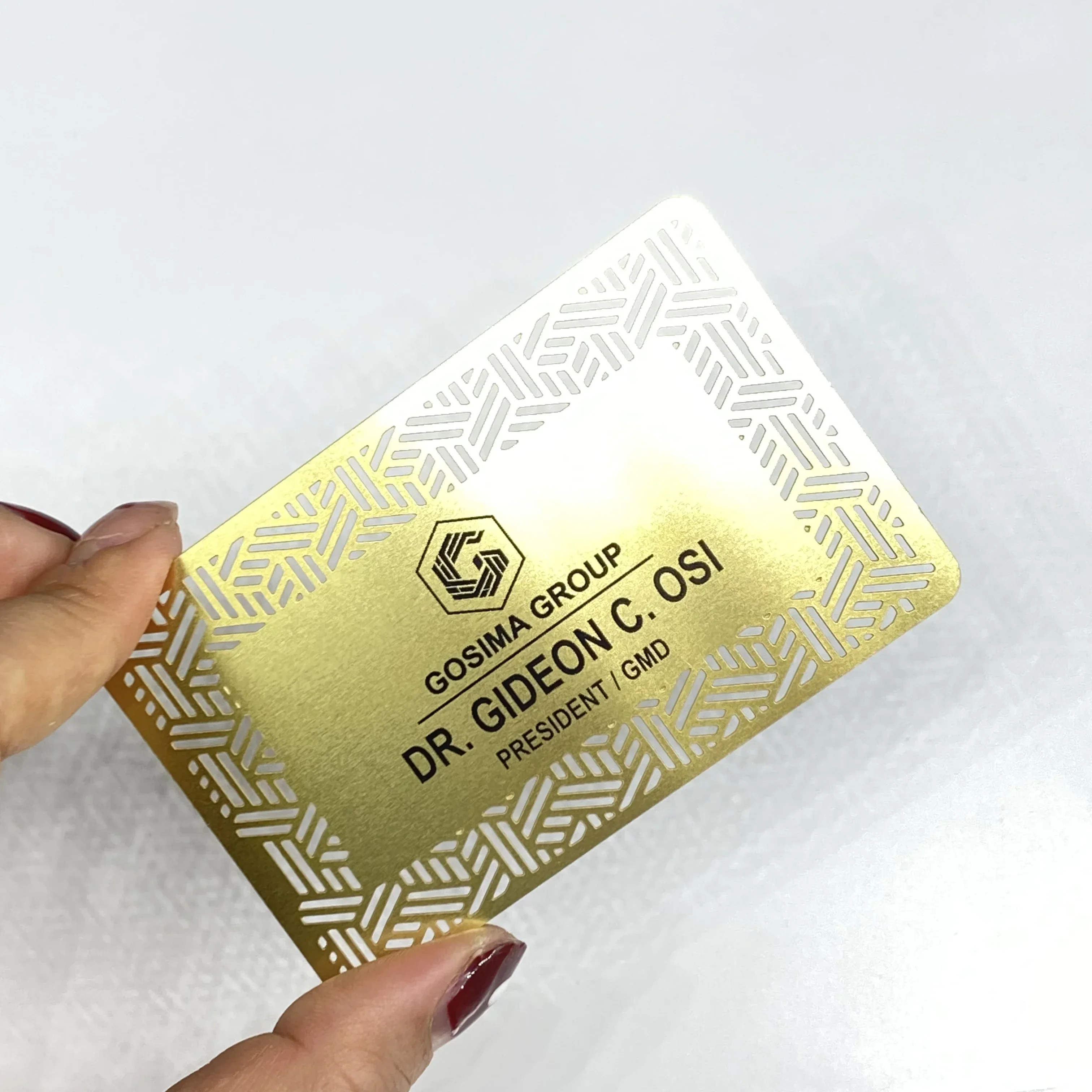 

Plastic Name Cards Brass Shiny Surface Material Business Card Non Finish Lux Cheap Metal With Packaging N Maker Magnetic