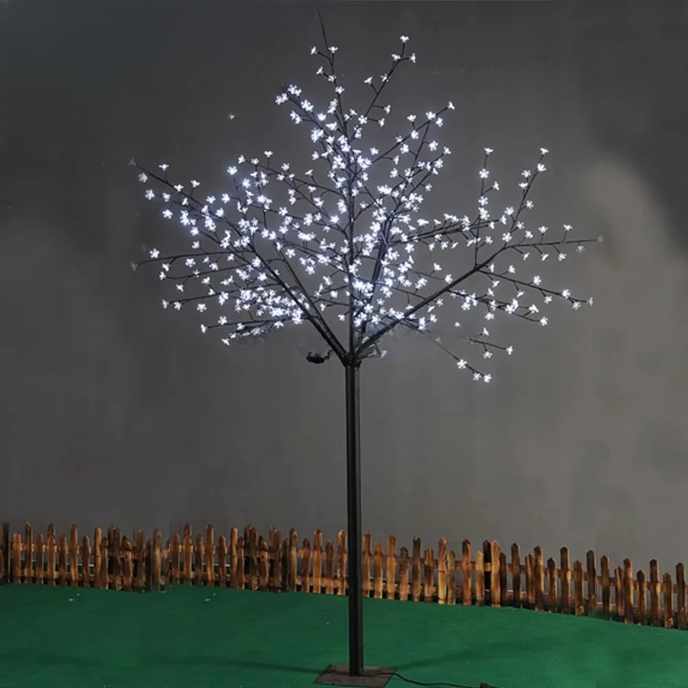 300Cm holiday decoration custom pure copper led simulation cherry blossom tree lamp