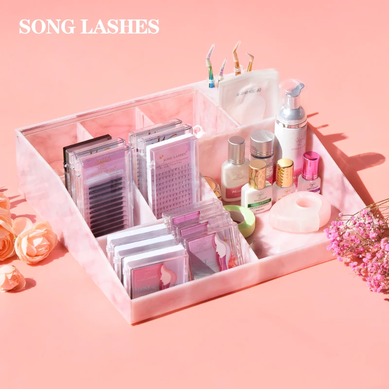 Acrylic Material Storage Box Multifunctional Eyelash Extension Supplies Accessories Organizer Eyelash Makeup Tools