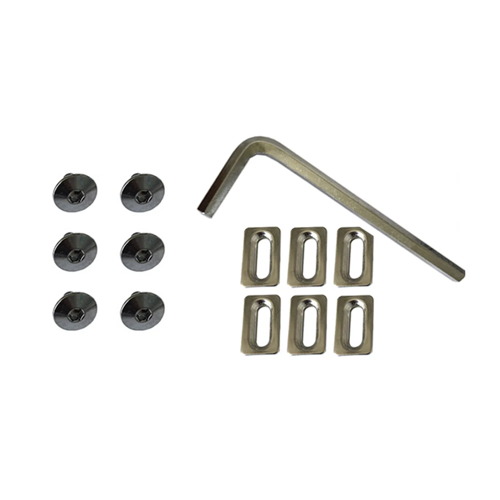 M5 Screw High Quality Steel Pedal Cleats Kit for Road Bike Bicycle Cycling 6x Washers and 6x M5 Screws Included