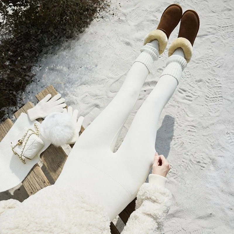 Thiened Fce 요가 바지 여성용 가을 겨울 긴 바지 겉옷 arkskin 디자인 슬리밍 바비 슬레 사이클링 바지