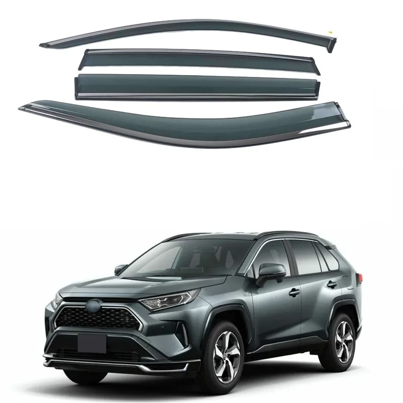 

Car door rain shield, window rain eyebrows For Toyota RAV-4 2009-2020