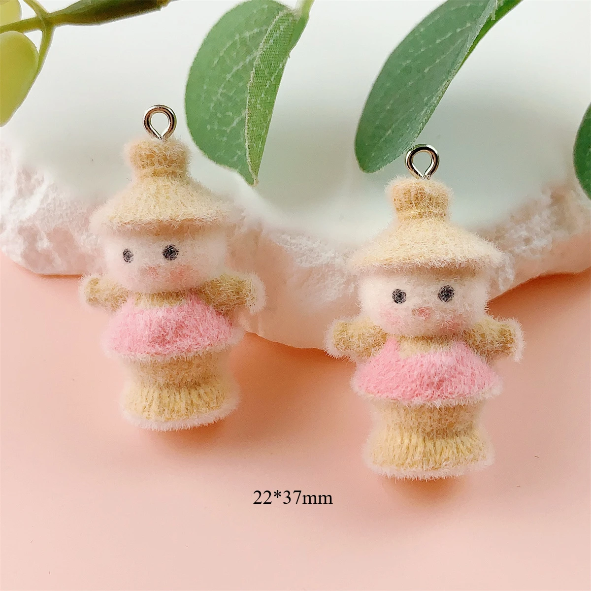 20Pcs 3D Cartoon Cute Scarecrow Resin Charms Plush Pendant  For Kids Phone Keychain Decoration 2025 New Year Bag Pendants