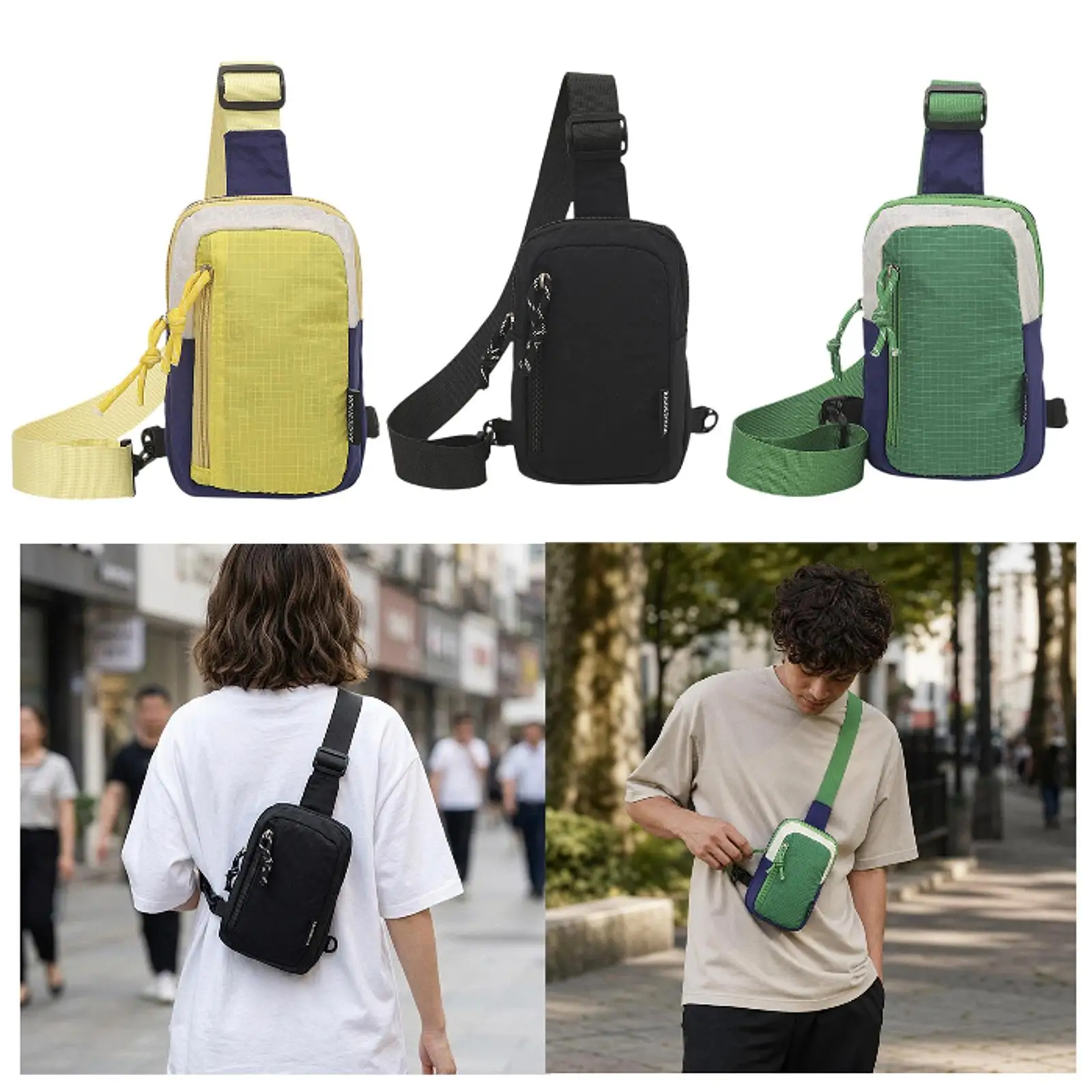 Small Chest Bag Waterproof Utility Daypack Backpack for Outside Office Sports