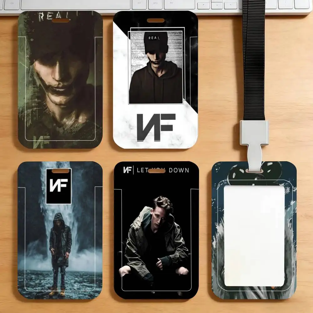 Singer N-NF Rapper  ID Card Holder Neck Strap Pendant Door Badge Holder Lanyards Keychain Work Credential Case Gift
