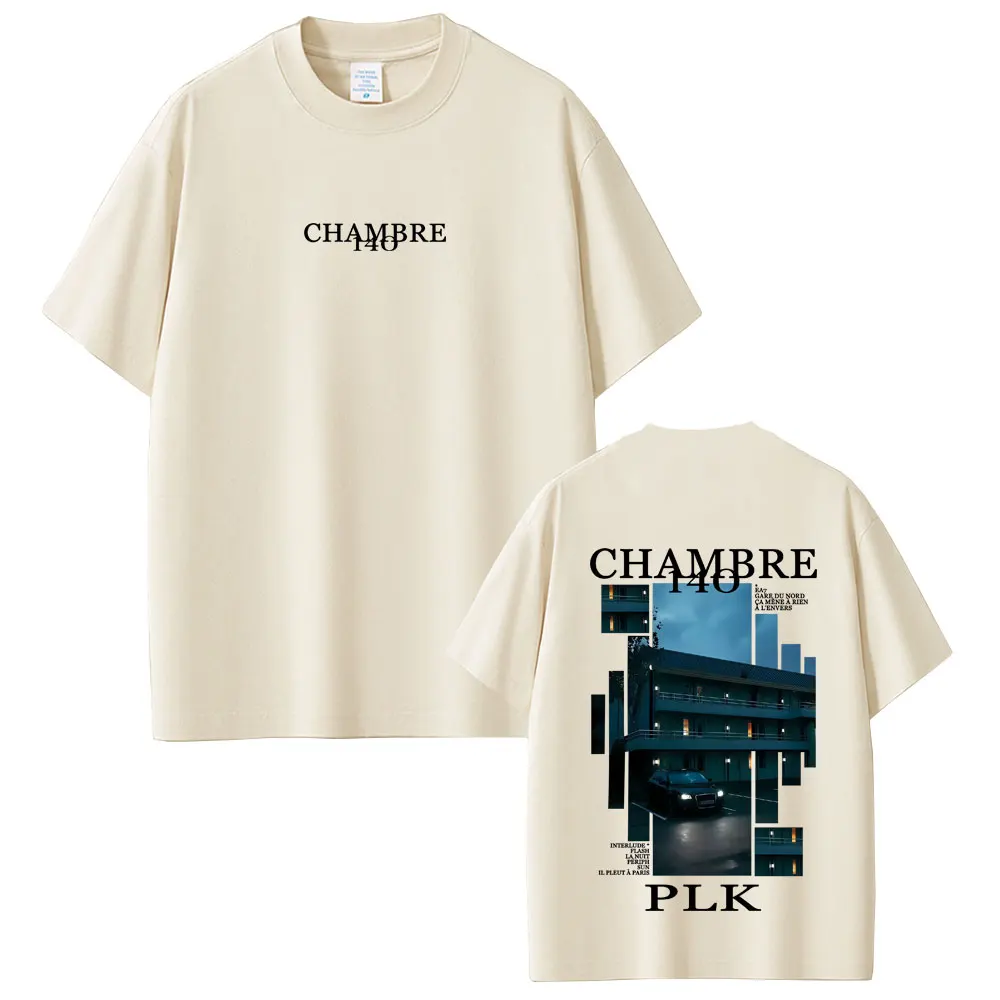 مغني الراب PLK Chambre 140 ألبوم الجرافيك التي شيرت الصيف الرجال النساء الهيب هوب موضة موسيقى البوب تي شيرت الذكور خمر المتضخم الشارع الشهير