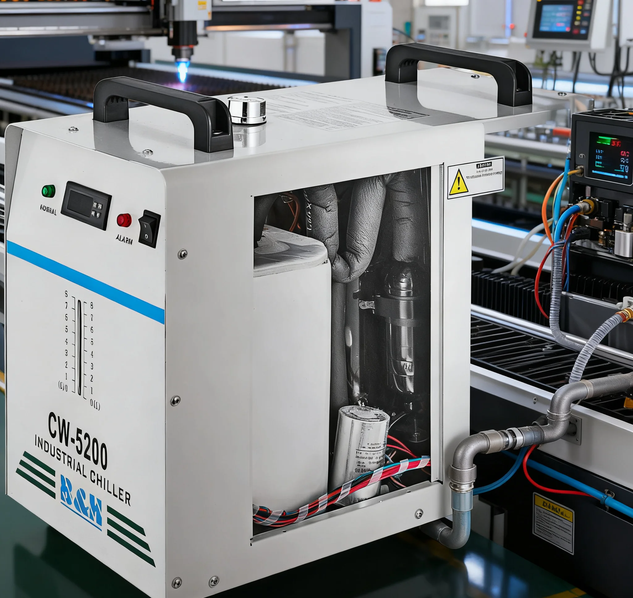 Industrial Laser Engraver Chiller High Power Cooling System for CNC CO2 Laser Machines