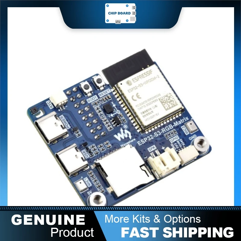 

Waveshare ESP32-S3 RGB matrix driver, dual mic, WiFi BLE5, AI voice support