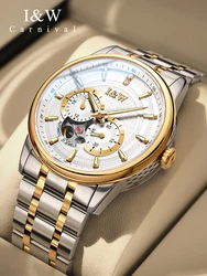 Carnival Brand IW High-End Series Luxury MIYOTA Movement Mechanical Watch for Men Waterproof Sapphire Fashion Hollow Watches Men
