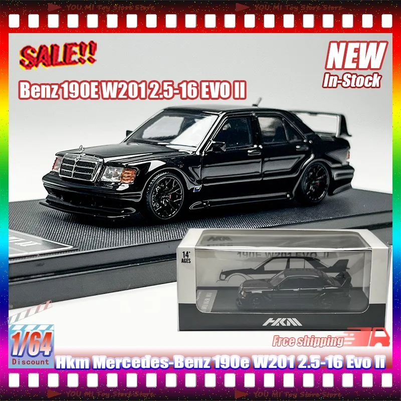 

Новый запас Hkm 1:64 Mercedes-Benz 190e W201 2,5-16 Evo Ii, имитация сплава, миниатюрная литая под давлением модель автомобиля, коллекция игрушек на заказ, подарок