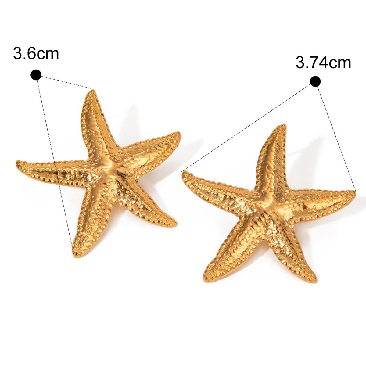 Yori Chic Stainless Steel Geometric Starfish Earrings Metal High Quality Fashion Statement Jewelry Women