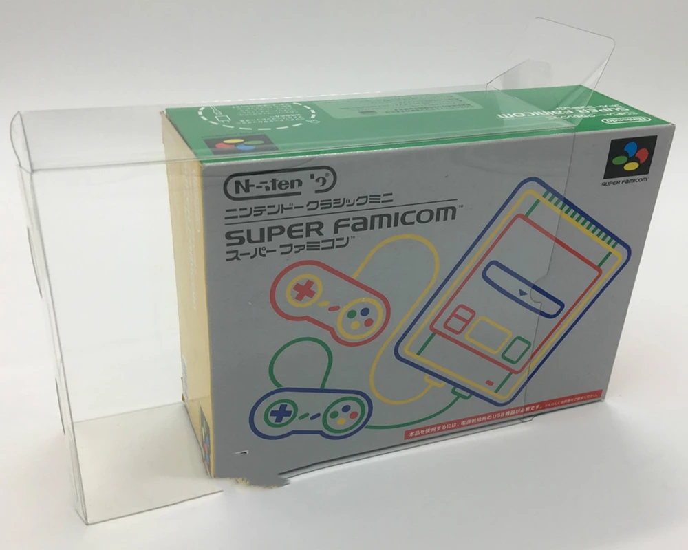 Boîte transparente de protection pour Nintendo Super Famicom/SFC Mini/SNES Mini, boîtes de collecte, coque de jeu de rangement TEP, vitrine transparente