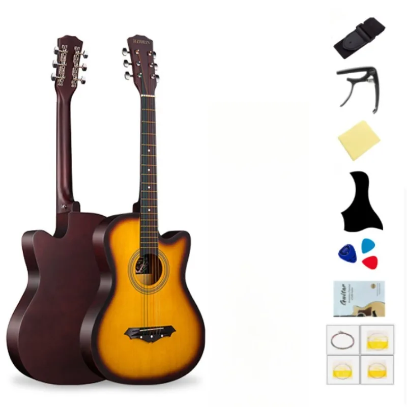 38 Inch Student Guitar with Starter Basswood Guitar Music Instrument Acoustic Guitar Kit for Boys/Girls/Teens/Beginners