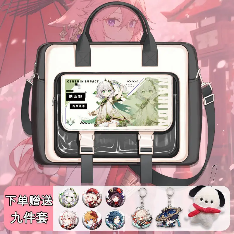 

Nahida Grass God Single Shoulder Genshin Impact Merchandise Large Capacity Cute Cartoon Crossbody Bag For Boys And Girls Ani