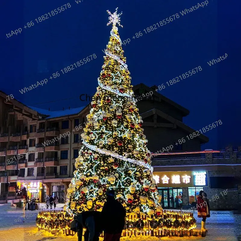 

Large Luxury Christmas Tree Set Outdoor Frame Luminous Plaza Hotel Christmas Decoration