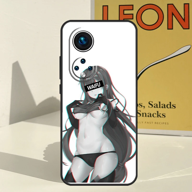 حافظة لطيفة على شكل فتاة أنيمي waifu لهاتف Honor 200 Pro X9b X9a X8b X8a X8 X9 X9c 50 70 90 Lite Honor Magic 7 5 6 Pro Funda