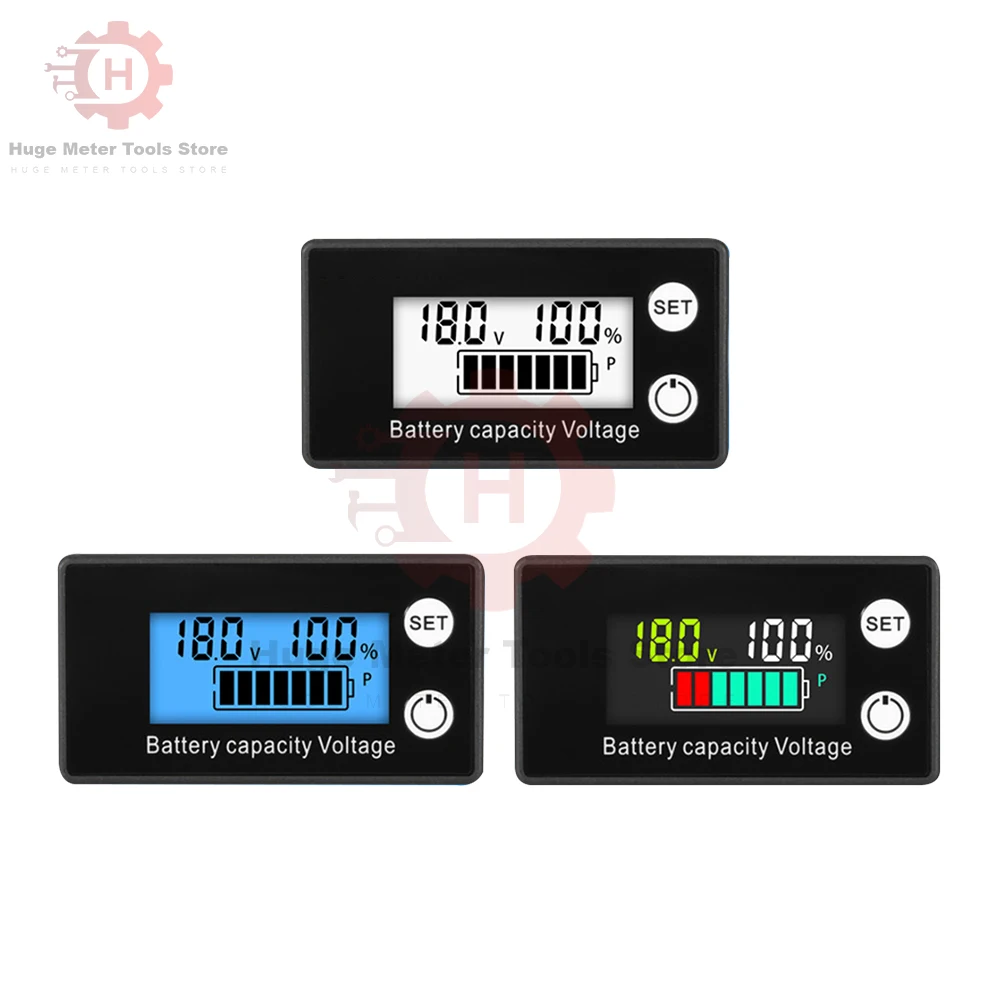 DC 8V-100V Battery Voltmeter Capacity Indicator Power Meter Lithium LiFePO4 lead-acid cell 12V 24V 48V for 6133A LCD Battery