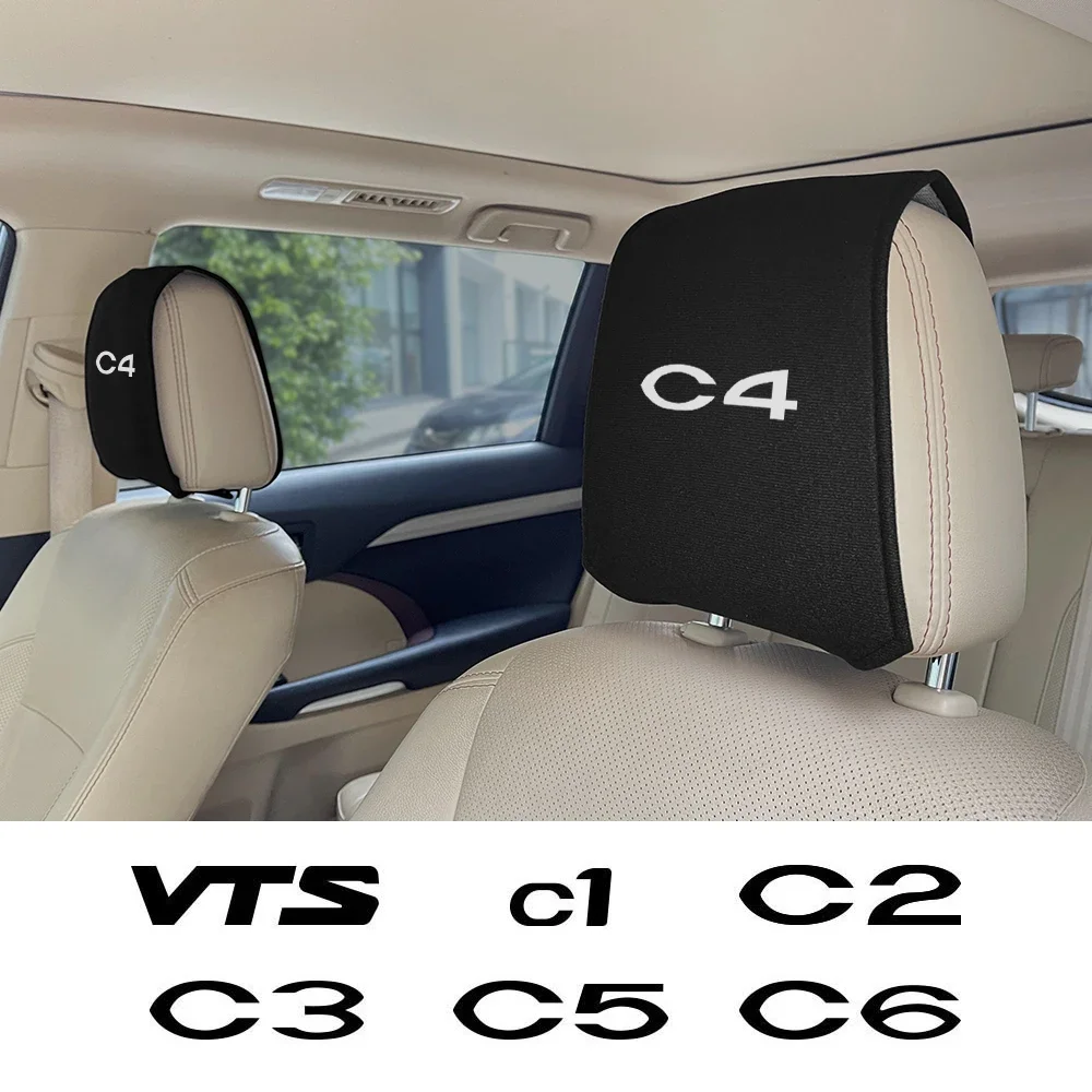 Car Headrest Cover Seat Cushion Auto Accessories For Citroen C4 C3 C5 C6 C1 Jumpy VTS Picasso Berlingo C-Elysee C2 C-CROSSER C8