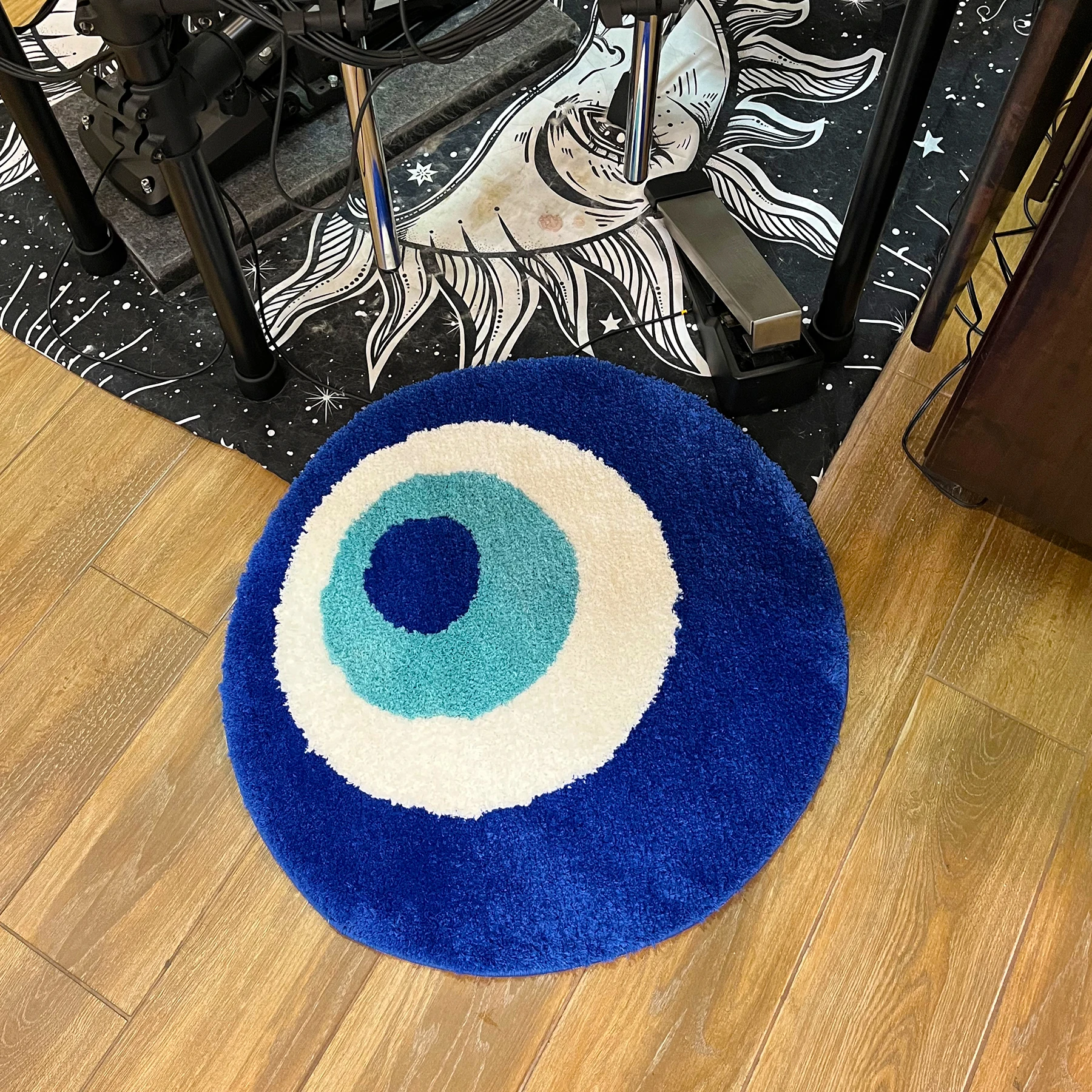 LAKEA Fluffy Evil Eye Circle Rug Carpet Plush Comfortable Handmade Bedroom Ultra Soft and Fluffy High Quality for Halloween