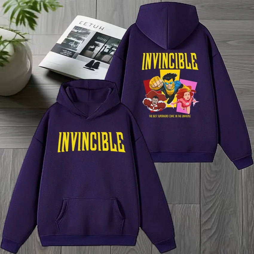 Hot Sale Invincible harajuku mode Grafische Winter Hoodies Mannen vrouwen comics populaire Fleece Sweatshirt Unisex Casual truien