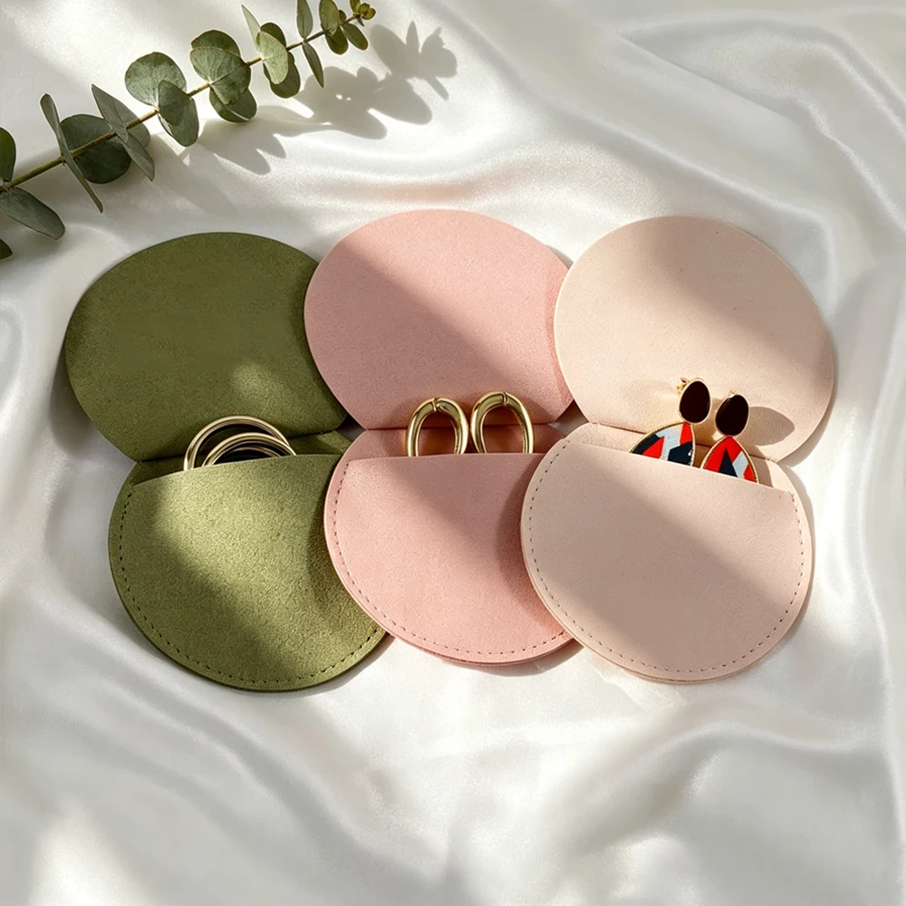 5Pcs Round Microfiber Bag for Jewelry