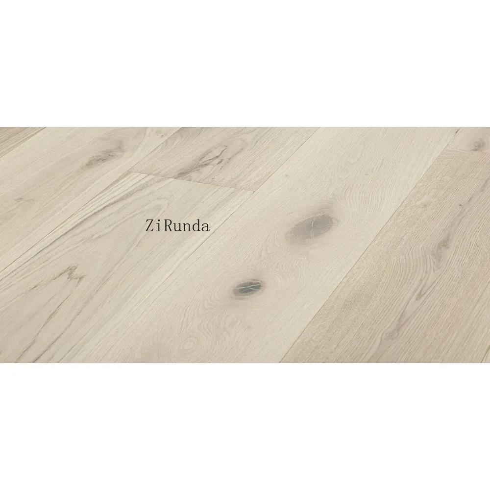 カスタマイズ版 モダン多層18mm高級オークフローティングエンジニアードウッドフローリング、ブラッシュドベニヤフローリング