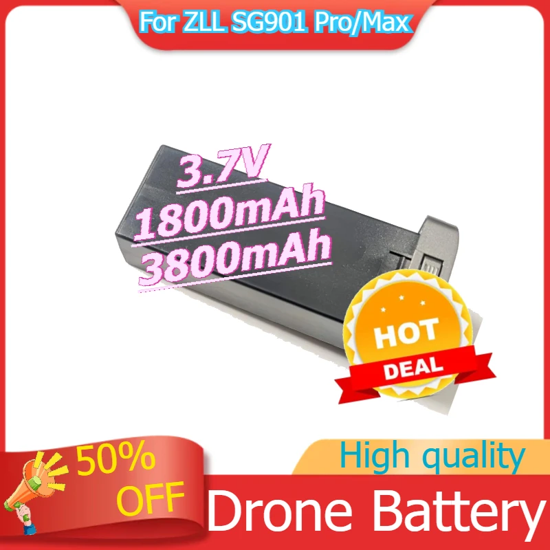 

3.7V 1800mAh 3800mAh Drone Battery For ZLL SG901 Pro/Max Battery Replacement Accessories Part Flight Time 24mins