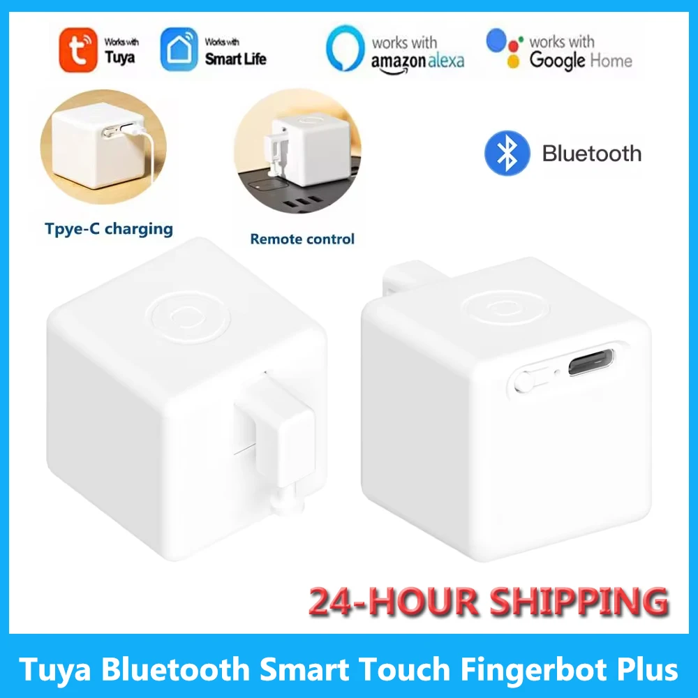 

New Tuya Bluetooth Smart Touch Fingerbot Plus Type C Charge Switch Button Pusher Arm Fingerbot Via Alice Alexa Google Home