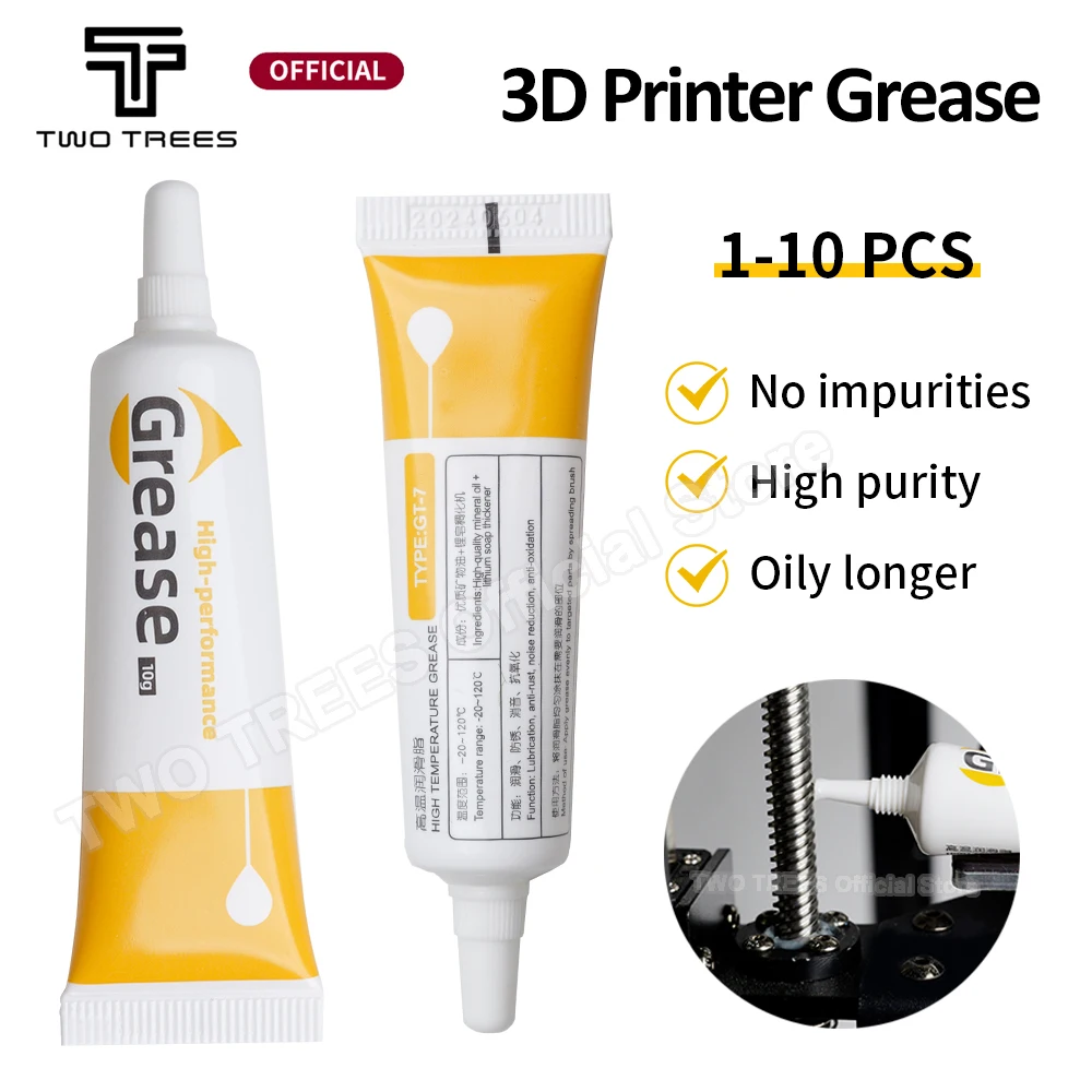 1-10pcs 3D Printer Gear Grease Lube Guide Rail Reduce Noise Good Lubrication Oil for Bambu Lab X1C P1S Ender 3/Pro/3 CNC Machine