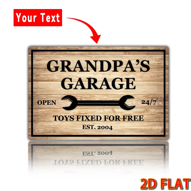 1 قطعة علامة معدنية مخصصة ، علامة المرآب هدية ، مثالية للرجل الكهف ، بار ، المرآب ، الحديقة ، ديكور داخلي/خارجي علامة ألومنيوم 8x12 بوصة