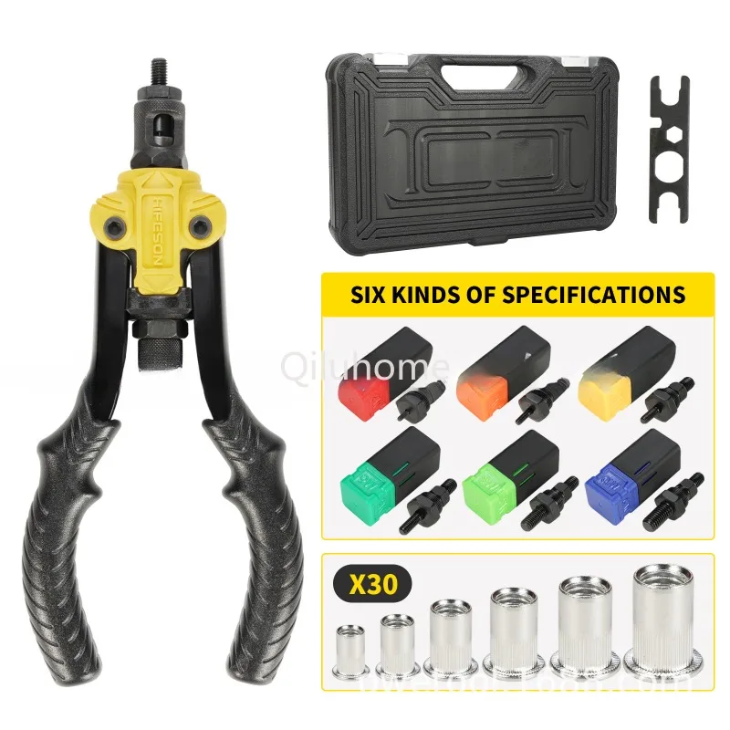 Double Handle Manual Pull Mother Pull Rivet Nut Gun Pull-Setter Pull Mother Riveter M3-M10 Glue Package